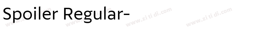 Spoiler Regular字体转换